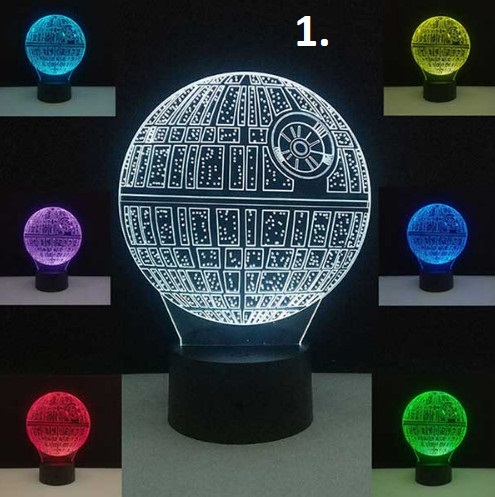 Star Wars 3D led éjszakai fény 7 színváltás távirányítóval