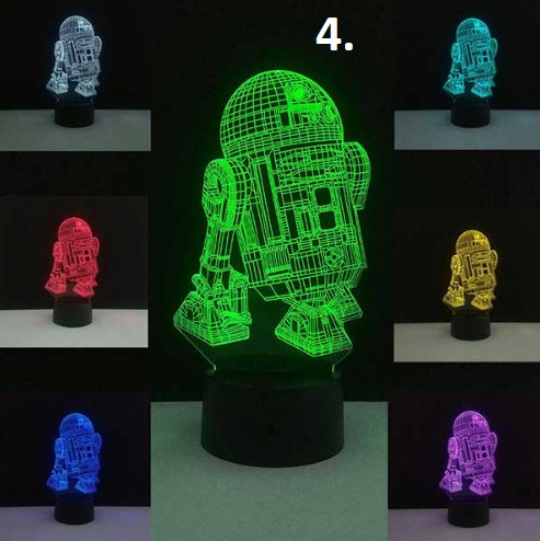 Star Wars 3D led éjszakai fény 7 színváltás távirányítóval